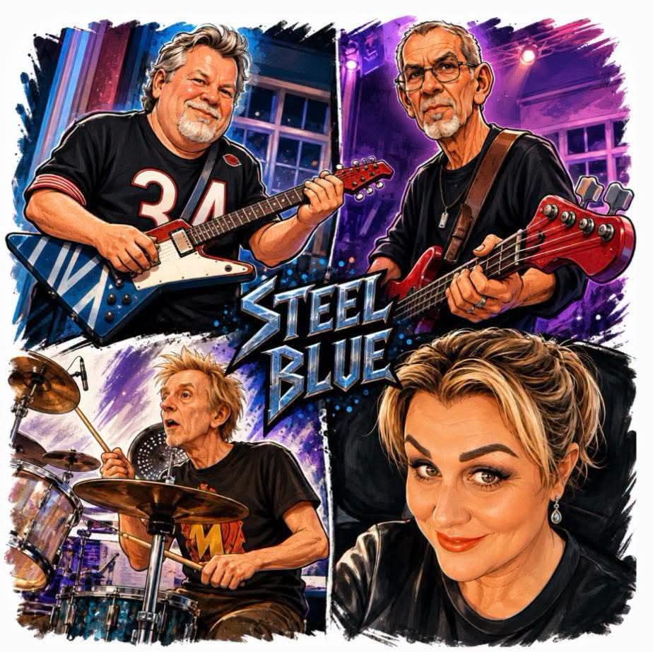 Steel Blue Band poster, Cullercoats Crescent Club