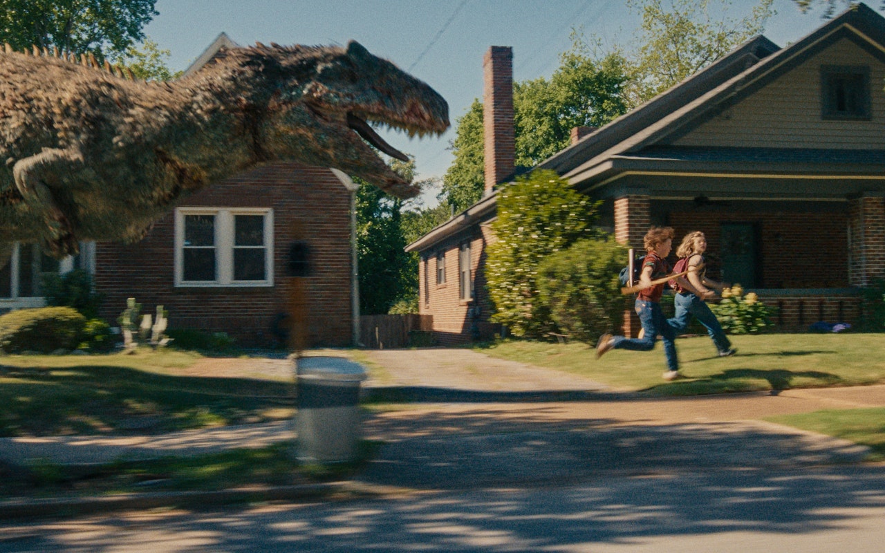 Suburban chase still from The End Of Oak Street, Jam Jar