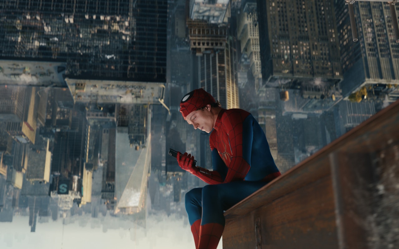 Spider-Man on a beam in Brand New Day, Jam Jar still