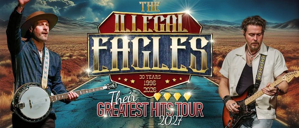 The Illegal Eagles: Greatest Hits Tour artwork, PLAYHOUSE Whitley Bay