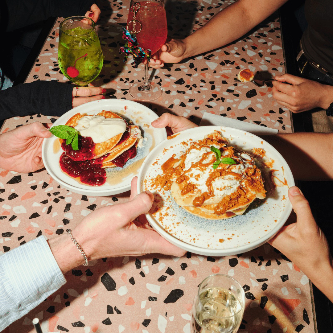 Bottomless brunch pancakes at Slug & Lettuce, Quayside